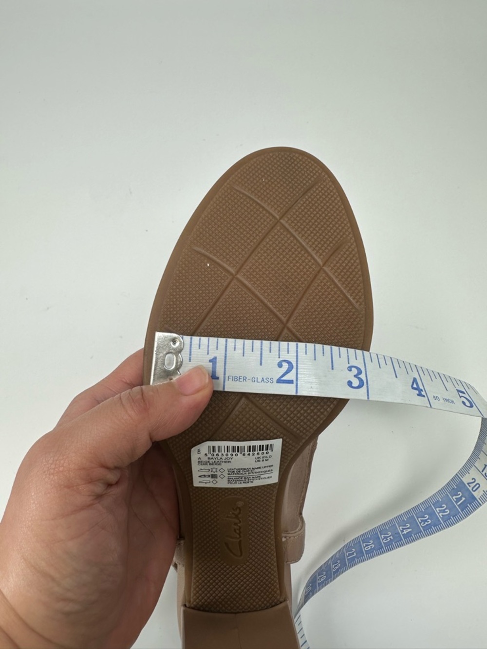 New Clarks Women's Bayla Joy Slingback Pumps Beige Leather Size 8M - Picture 14 of 15